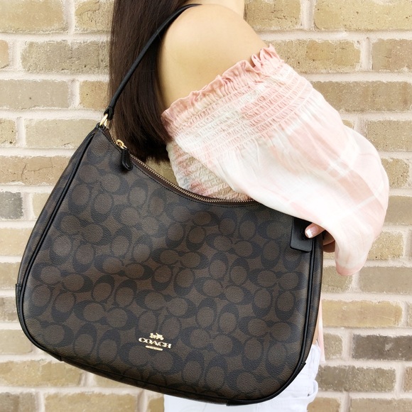 Coach Handbags - Gaby’sBags👜💕Coach Hobo Bag brown signaturBlack